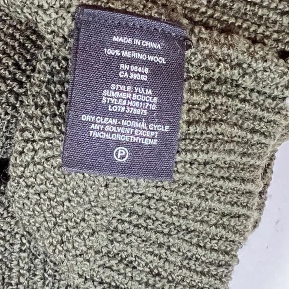 Theory Womens Black Cable Knit Wool Crew Neck Pullover Sweater Top Size P - Picture 6 of 10